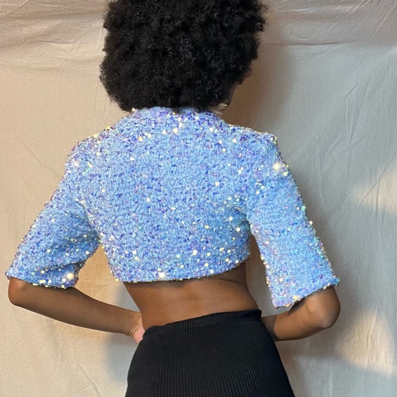 Eugene Taylor sequined crop top - Picture 2 of 3